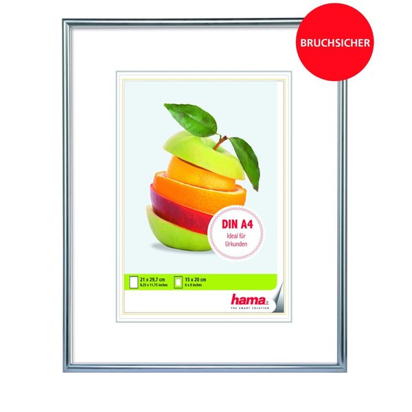 Bilderrahmen Sevilla, Kunststoff, (H x B) 29,7 x 42 cm, silber