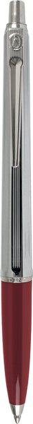 Kugelschreiber EPOCA CHROME, Schaft chrom/burgundrot, Mine 1,0 mm
