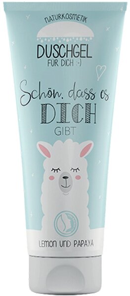 Duschgel 200ml, Lemon-Papaya Duft, Motiv Lama
