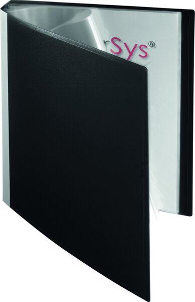 Sichtbuch DIN A4, 40 Hüllen, Rückenschildtasche, Rücken 27 mm, 310 x 240 x 27 mm, schwarz