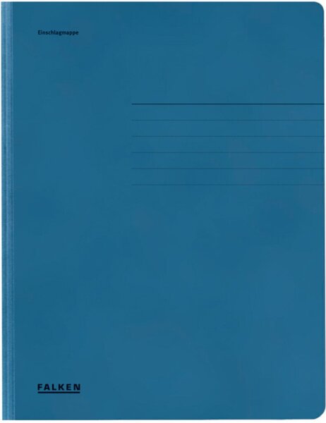 Jurismappe, DIN A4, 3 Klappen, 320g/qm Manila-RC-Karton, Deckel Liniendruck, blau