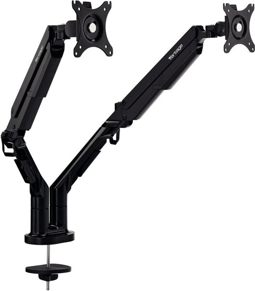 Doppel-Monitorarm Premium, Tischhalterung, schwarz, VESA-Standard 75/100, Tragkraft: 2 x 2 - 9 kg