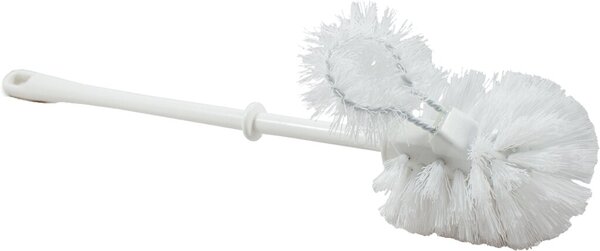 WC Bürste mit Randreinigung, Kunststoff, 40 cm, weiß