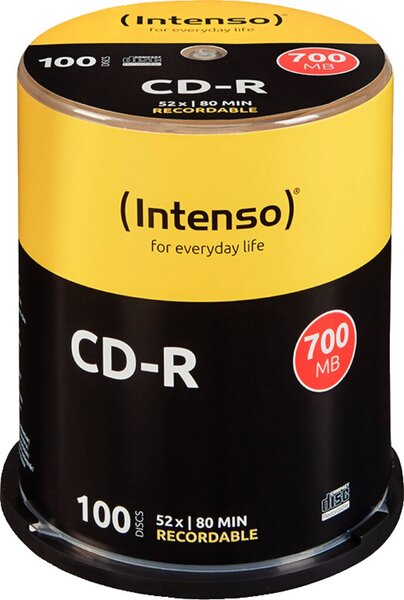 Rohling CD-R, 80 Min., 700 MB, 52x, 100er Cakebox