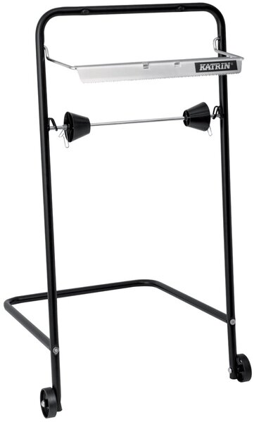 Putztuchspender Bodenspender, schwarz, Metall, für Rollen bis 40 cm, 960 x 560 x 568 mm