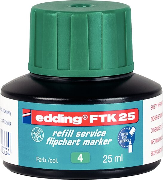 Nachfülltusche in Flasche 25 ml, für Boardmarker: edding 380,383, grün