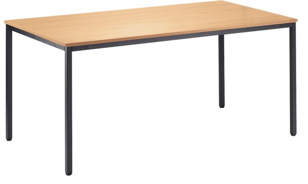 Mehrzwecktisch, 1200 x 800 mm, Höhe 720 mm, Tischplatte: 19 mm, Buche / schwarzgrau