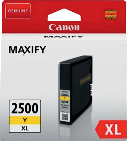 Tintenpatrone PGI-2500XLY, für Canon Drucker, ca. 1.500 Seiten, gelb
