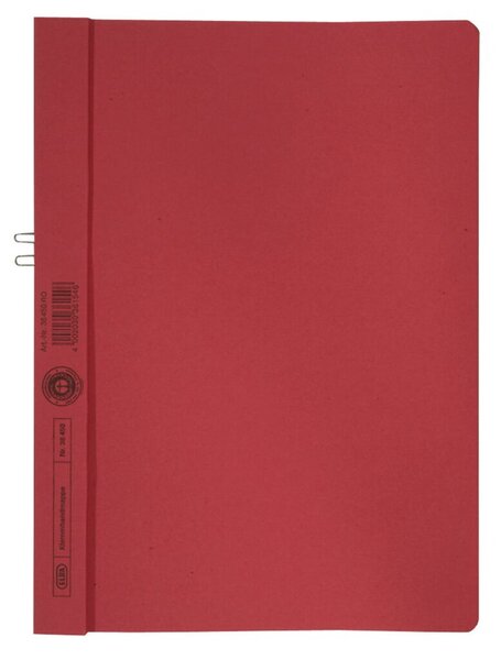 Klemmmappe, DIN A4, Fassungsvermögen 10 Blatt, Manilakarton 250g/qm, 237 x 309 mm, ohne Vorderdeckel, rot