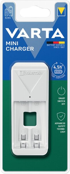 Akku NiMH Ladegerät Mini Charger, 2 Ladeplätze, unterstützt AAA/AA