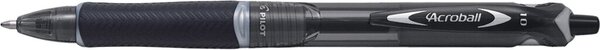 Kugelschreiber Acroball, Schaft schwarz, Kunststoff, Mine M - 0,4 mm, schwarz
