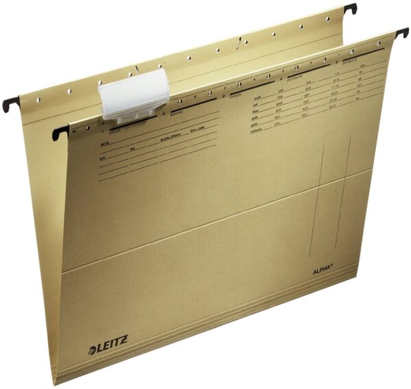 Hängemappe, DIN A4, seitlich offen, 250g/qm Karton, naturbraun