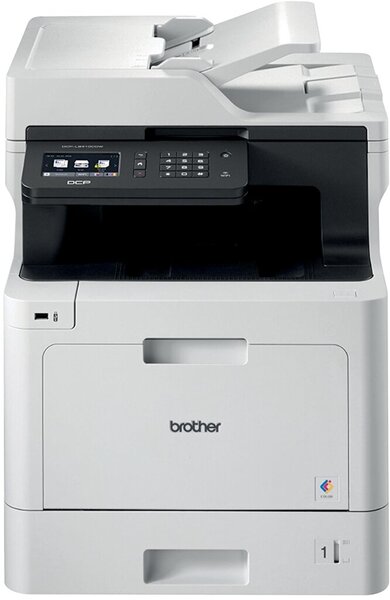 DCP-L8410CDW Farblaser-Multifunktionsgerät: Drucken, Scannen, Kopieren, Duplex, LAN/WLAN