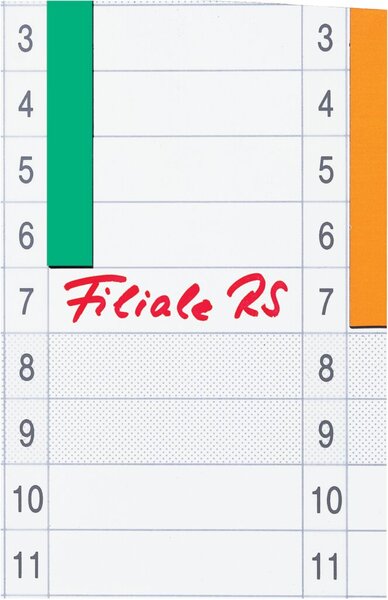 Datumsstreifen, selbstklebend, für Jet Kalender 703, 12 Streifen, Aufdruck 1-31