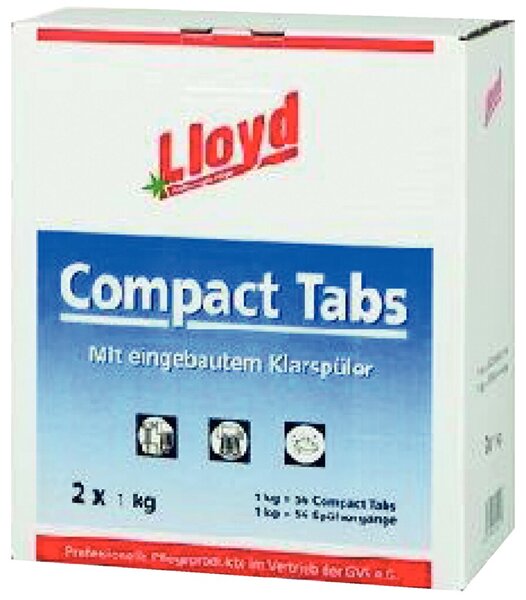 Spülmaschinen-Tabs, Lloyd Compact-Tabs mit eingebautem Klarspüler, 112 Stück