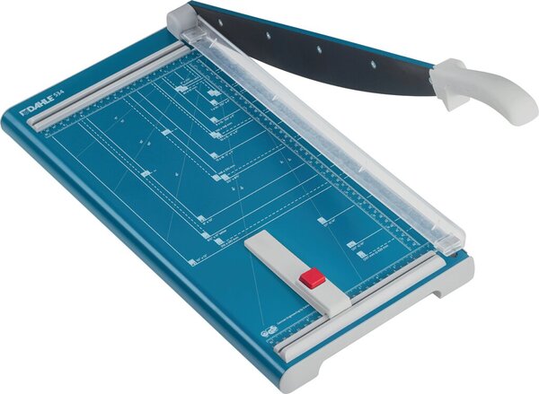 Hebelschneidemaschine 534, für DIN A3, Schnittleistung: 15 Blatt, Schnittlänge: 460 mm, Außenmaß: 569 x 2855 mm, blau