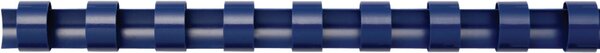 Plastikbinderücken 6 mm, für 2 - 25 Blatt, blau, US-Teilung 21 Ringe, 100 Stück