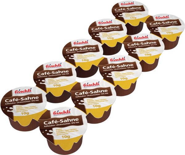 Kaffeesahne 10 %, Riegel mit 10 Dosen à 10 g, ultrahocherhitzt