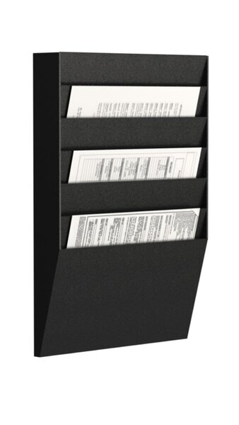 Sortiertafel quer, 6 Fächer, DIN A4, Außenmaß: 50,2 x 31,1 x 7,9, Polystyrol, Lieferung ohne Schrauben, schwarz