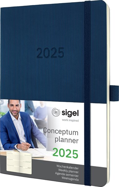 Wochenkalender CONCEPTUM® 2025, ca. DIN A5, midnight blue, Softcover, 1 Woche/2 Seiten, 192 Seiten
