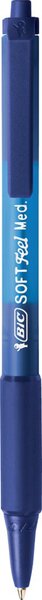 Kugelschreiber Soft Feel Clic Grip, Schaft blau, Kunststoff, Mine 0,4 mm, blau
