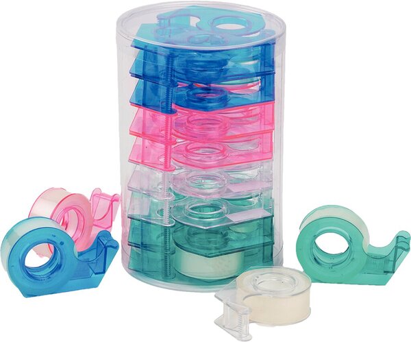 Handabroller, für Rollen 15 mm x 10 m, sortiert, Dose à 24 Abroller