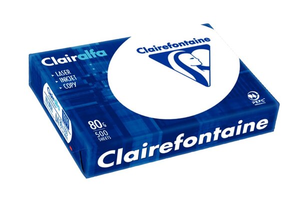 Kopierpapier Clairalfa, DIN A5, 80g/qm, weiß, 171 CIE, Packung à 500 Blatt