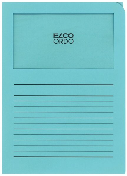 Organisationsmappe Ordo classico, DIN A4, Sichtfenster 180 x 100 mm, liniert, blau