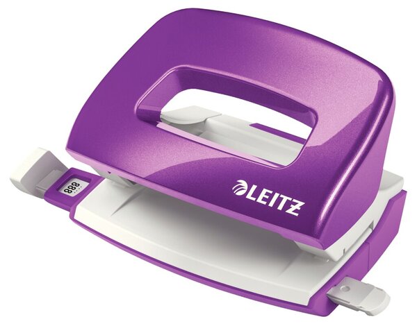 Locher WOW Mini NeXXt violett, Stanzleistung: 10 Blatt, mit Anschlagschiene
