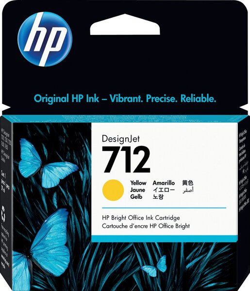 Tintenpatrone 712, für HP Drucker, 29 ml, gelb