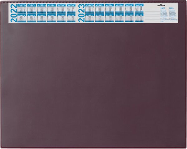 Schreibunterlage, 650 x 520 mm, mit 4-Jahreskalender, transparente Abdeckung, rot