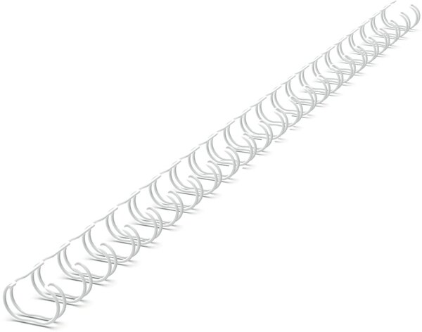 Binderücken Renz Ring Wire 2:1, 8,0 mm, für 60 Blatt, weiß, 100 Stück
