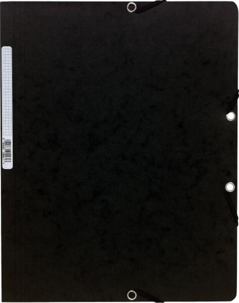 Eckenspannmappe, DIN A4, ohne Klappen, Fassungsvermögen: 250 Blatt, 320 x 240 mm, schwarz