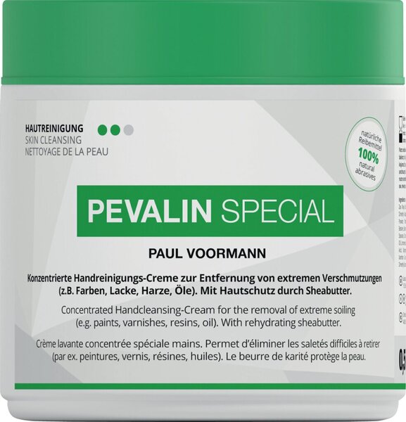 Pevalin Handreinigungscreme 500 ml Dose, 100 % natürliche Reibemittel hautschonend, rückfettend, ohne Mineralöle und Silikone