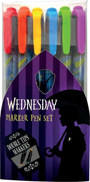 Textmarker Set Wednesday Textmarker in 6 leuchtenden Farben, sortiert
