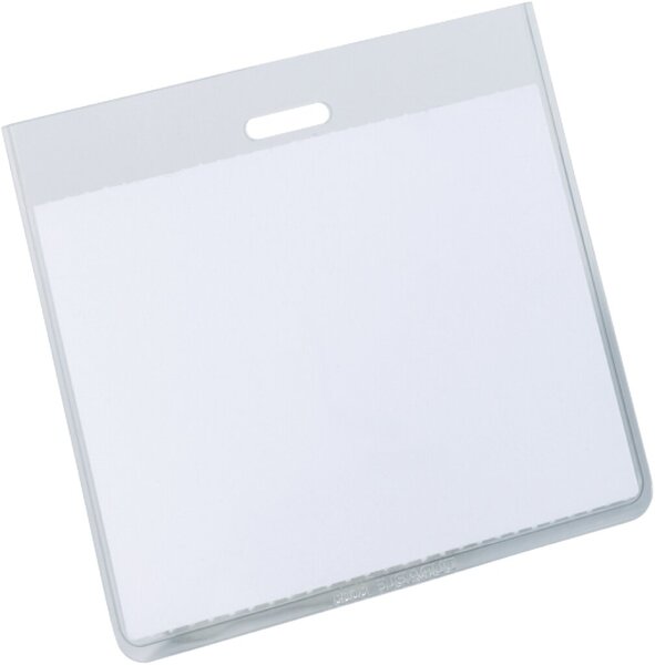 Namensschild, 60 x 90 mm, geschlossene Hülle, ohne Halterung, Hartfolie, transparent, 20 Stück