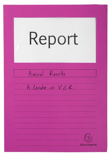 Sichtmappe / Fenstermappe Forever, DIN A4, 120g/qm Recycling, 220 x 310 mm, 100 Stück, fuchsia