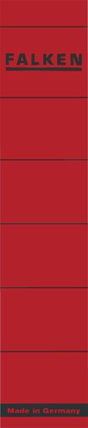 Rückenschild, kurz/schmal, 190 x 36 mm, 10 Stück, rot