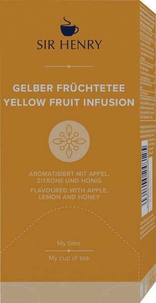 Tee Sir Henry Gelbe Früchte, 25 Portionsbeutel á 2,2 g