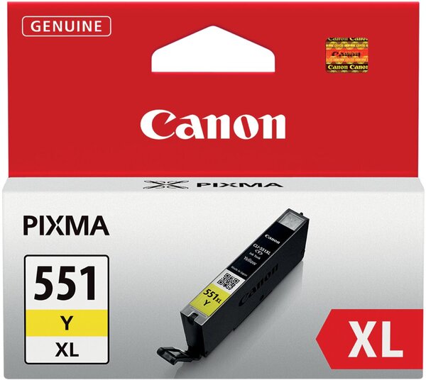 Tintenpatrone CLI-551XLY, für Canon Drucker, 11 ml, gelb