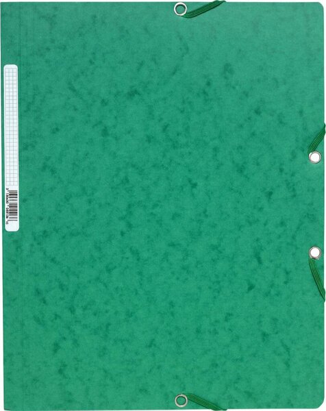 Eckenspannmappe, DIN A4, ohne Klappen, Fassungsvermögen: 250 Blatt, 320 x 240 mm, grün
