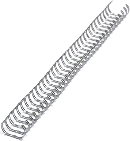 Drahtkamm, DIN A4, Teilung 3:1, 34 Ringe, Durchmesser 7,9 mm, silber