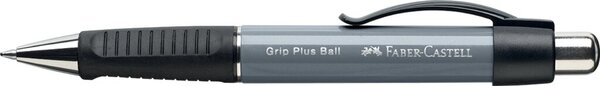 Kugelschreiber GRIP PLUS, Schaft stone grey/schwarz, Kunststoff, Mine 0,4 mm, blau