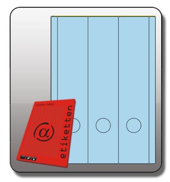 Rückenschild, lang/breit, 285 x 61 mm, blau, 100 Blatt