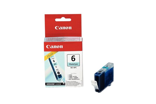 Tintentank BIC-6PC, für Canon Drucker, ca. 280 Seiten, fotocyan