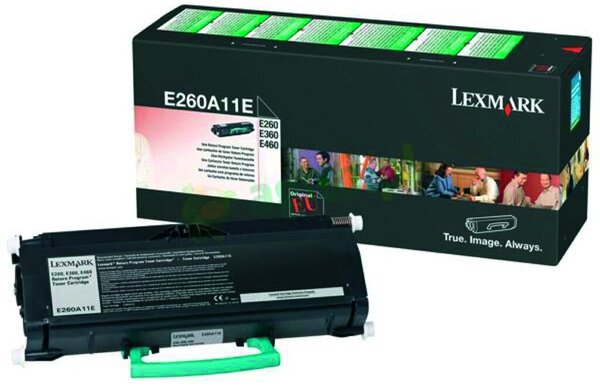 Rückgabe-Druckkassette 0E260A11E, für Lexmark Drucker, ca. 3.500 Seiten, schwarz
