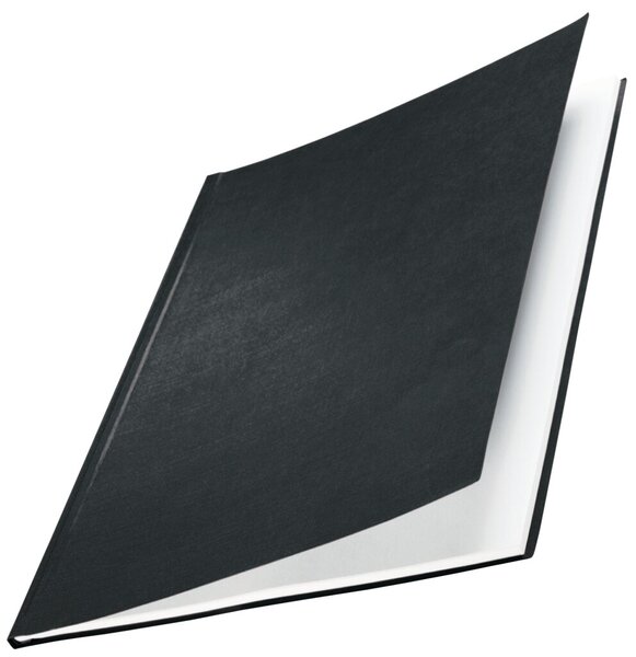 Bindemappen impressBIND Hard Cover für DIN A4, Rücken: 10,5 mm, in Leinenoptik, für 105 Blatt, Inhalt: 10 Stück, schwarz