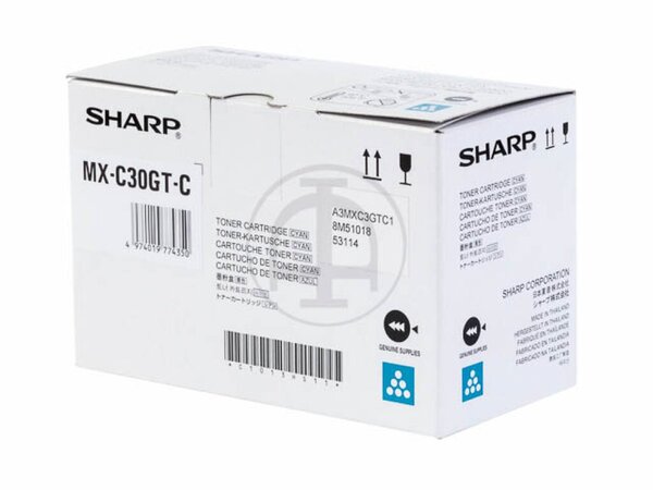 Toner MXC30GT-C, für Sharp Drucker, ca. 6.000 Seiten, cyan