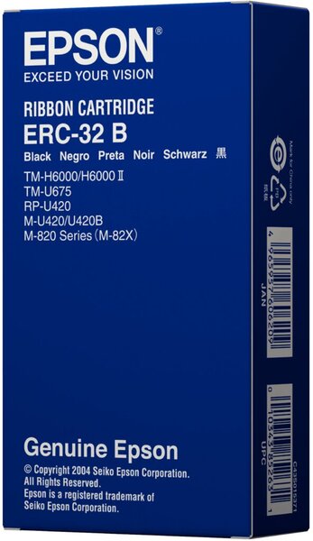 Farbband Nylon, ERC-32B, Kassenfarbband, für ca. 4,5 Mio Zeichen, schwarz
