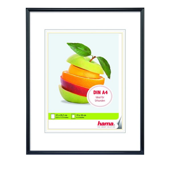 Bilderrahmen Sevilla, Kunststoff, (H x B) 29,7 x 21 cm, schwarz